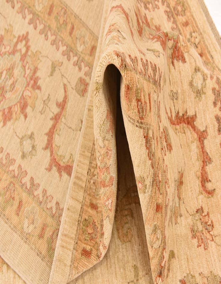 Detail image of  9' 10 x 12' 11  Hand Knotted Peshawar Ziegler Rug