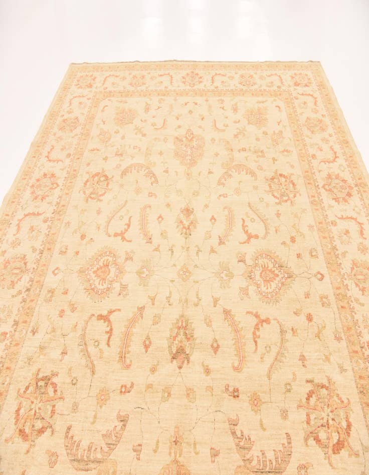 Detail image of  9' 10 x 12' 11  Hand Knotted Peshawar Ziegler Rug