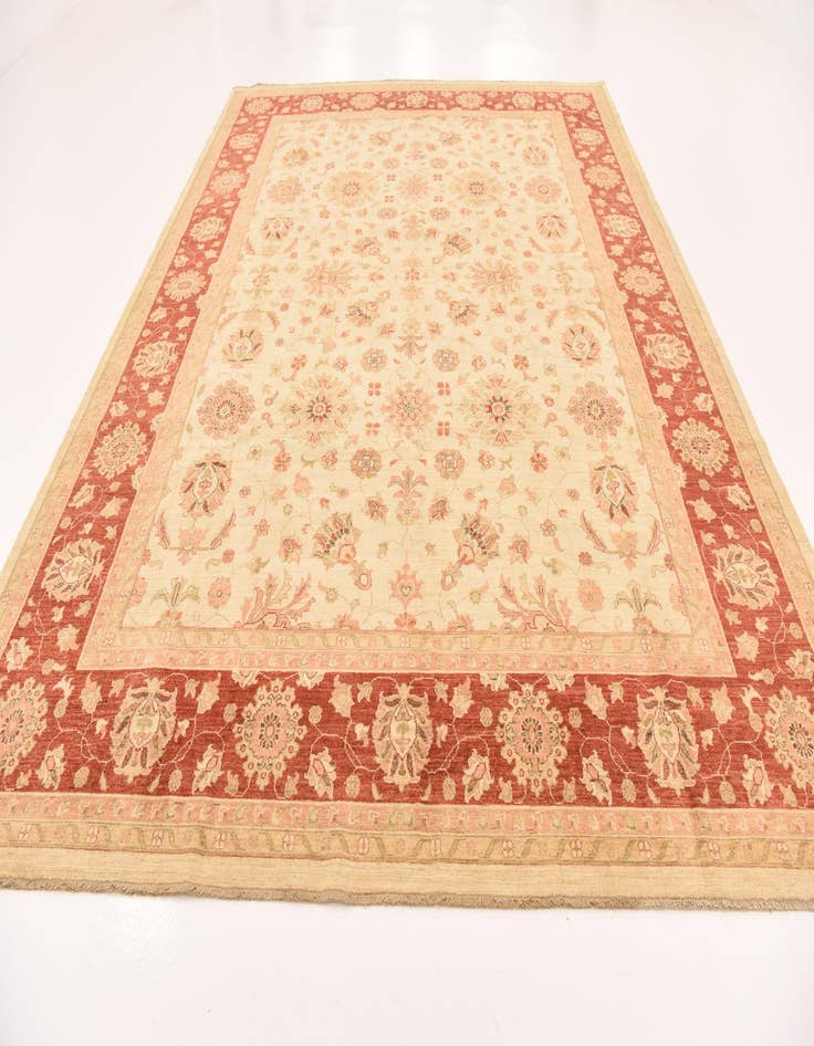 Detail image of  10' x 13'  Hand Knotted Peshawar Ziegler Rug