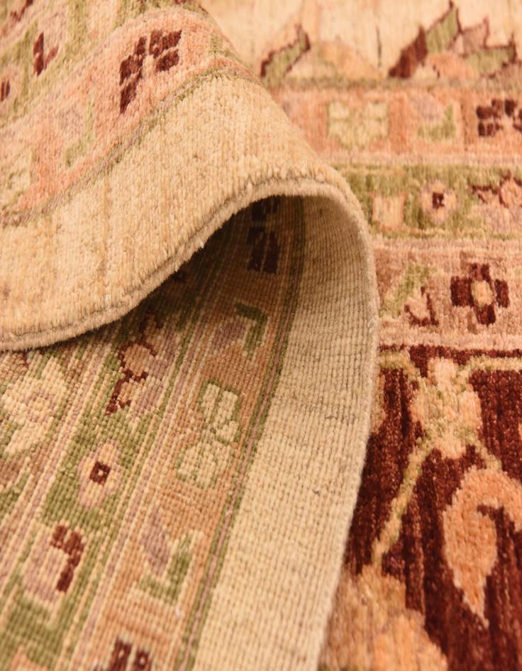 Detail image of  13' 4 x 16' 10  Hand Knotted Peshawar Ziegler Rug