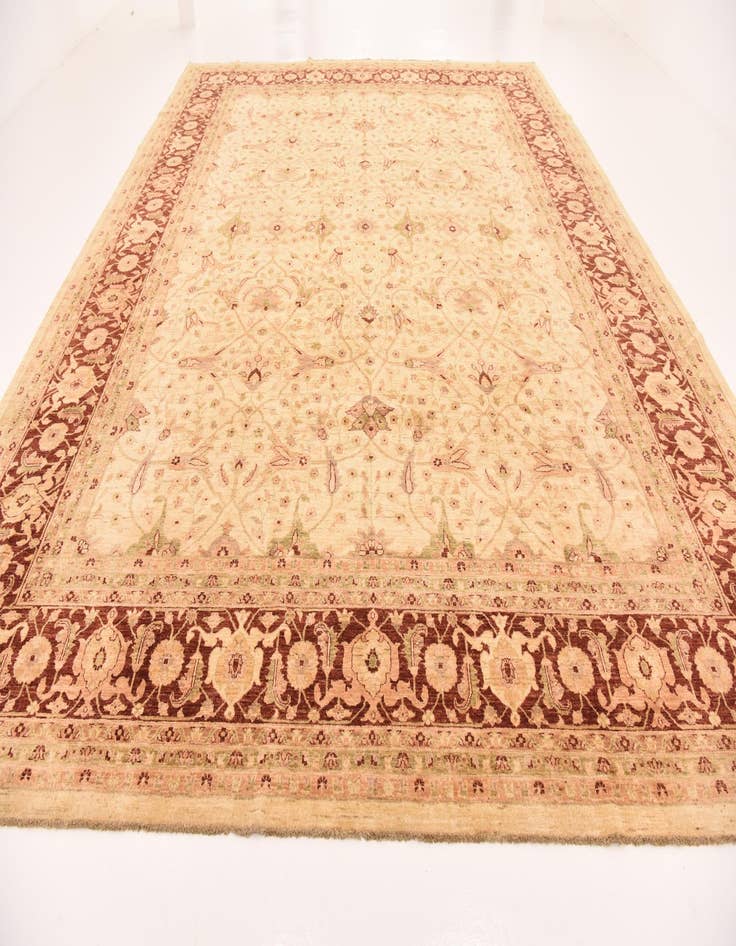 Detail image of  13' 4 x 16' 10  Hand Knotted Peshawar Ziegler Rug