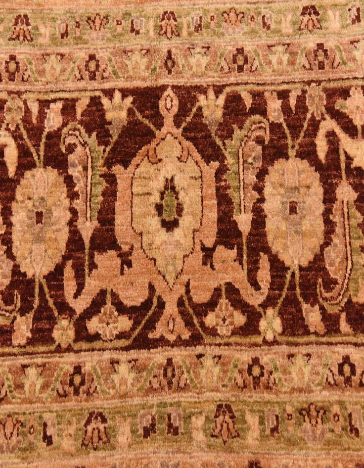 Detail image of  13' 4 x 16' 10  Hand Knotted Peshawar Ziegler Rug