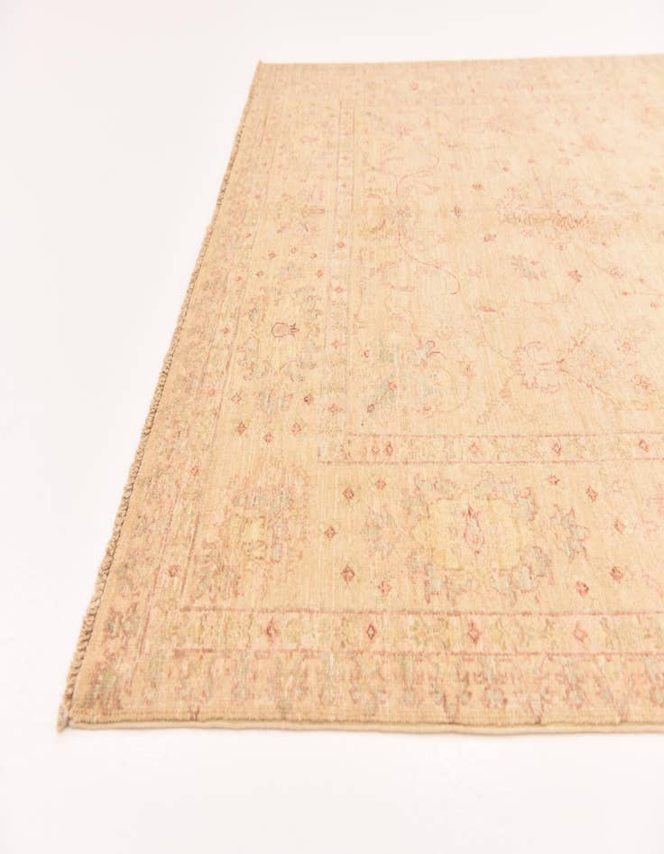 Detail image of  5' 8 x 8' 4  Hand Knotted Peshawar Ziegler Rug