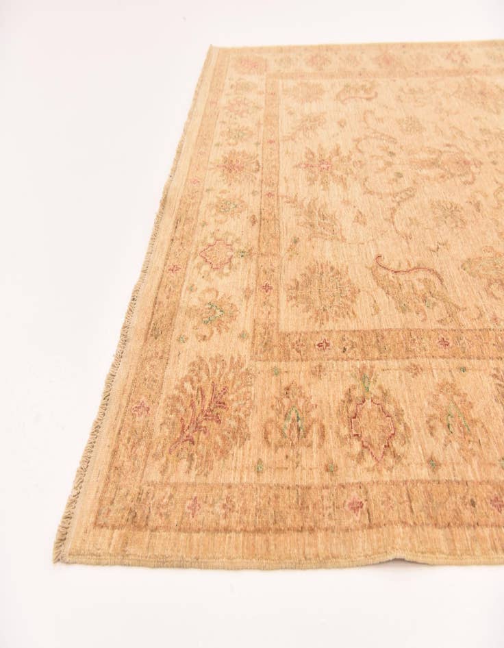 Detail image of  5' 7 x 7' 9  Hand Knotted Peshawar Ziegler Rug