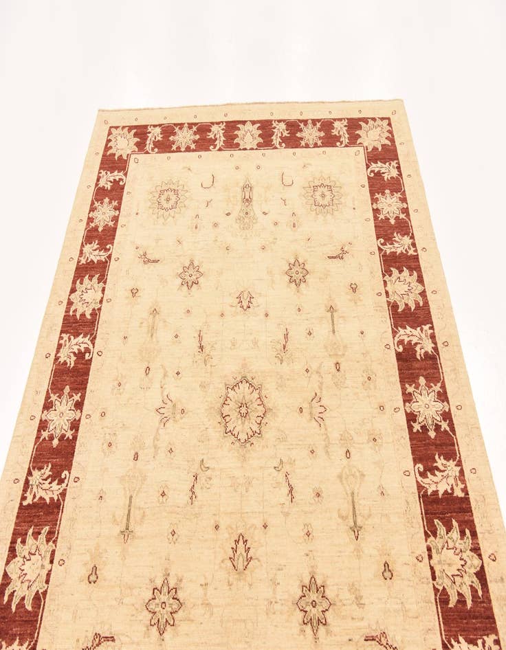 Detail image of  5' 8 x 7' 9  Hand Knotted Peshawar Ziegler Rug