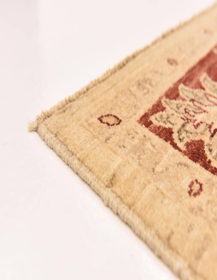 Detail image of  5' 8 x 7' 9  Hand Knotted Peshawar Ziegler Rug