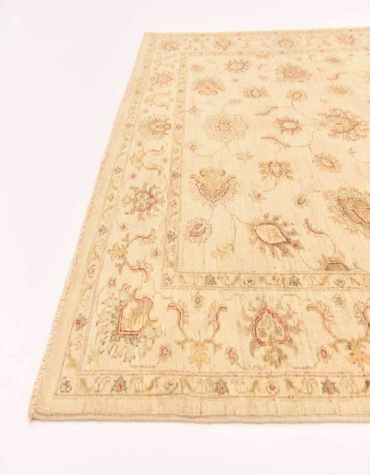 Detail image of  5' 6 x 7' 10  Hand Knotted Peshawar Ziegler Rug