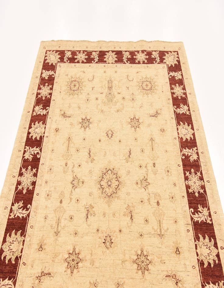 Detail image of  5' 8 x 7' 3  Hand Knotted Peshawar Ziegler Rug