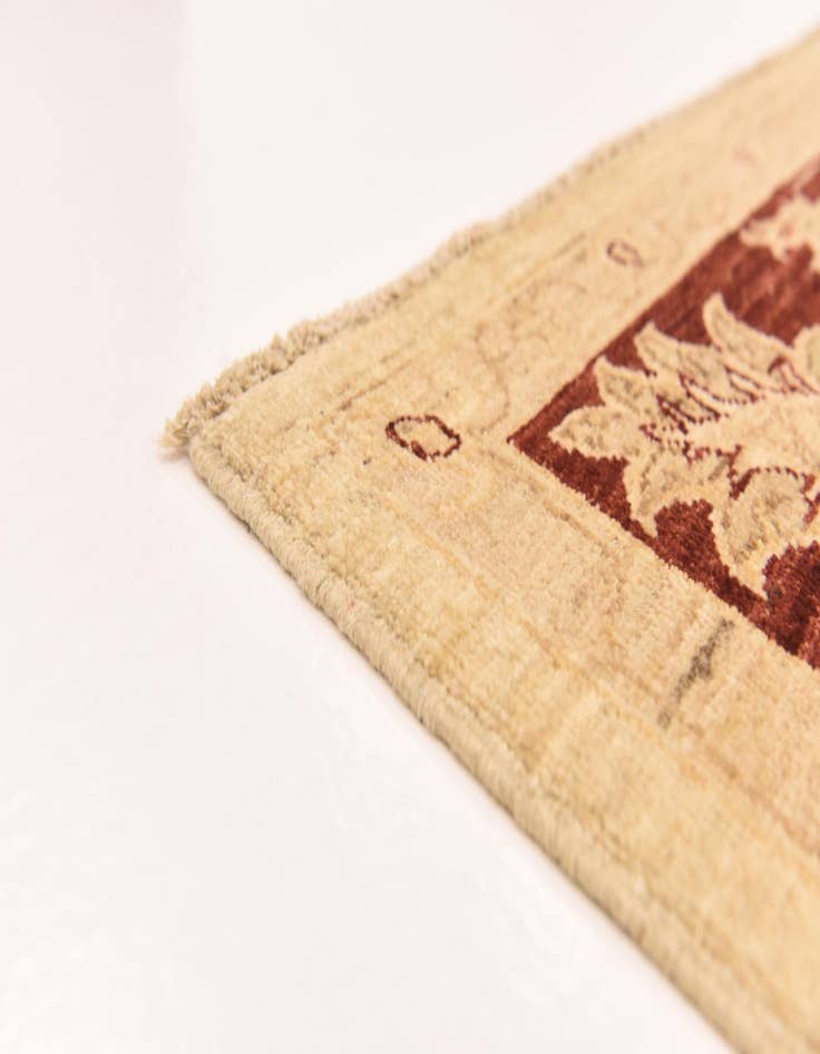 Detail image of  5' 8 x 7' 3  Hand Knotted Peshawar Ziegler Rug