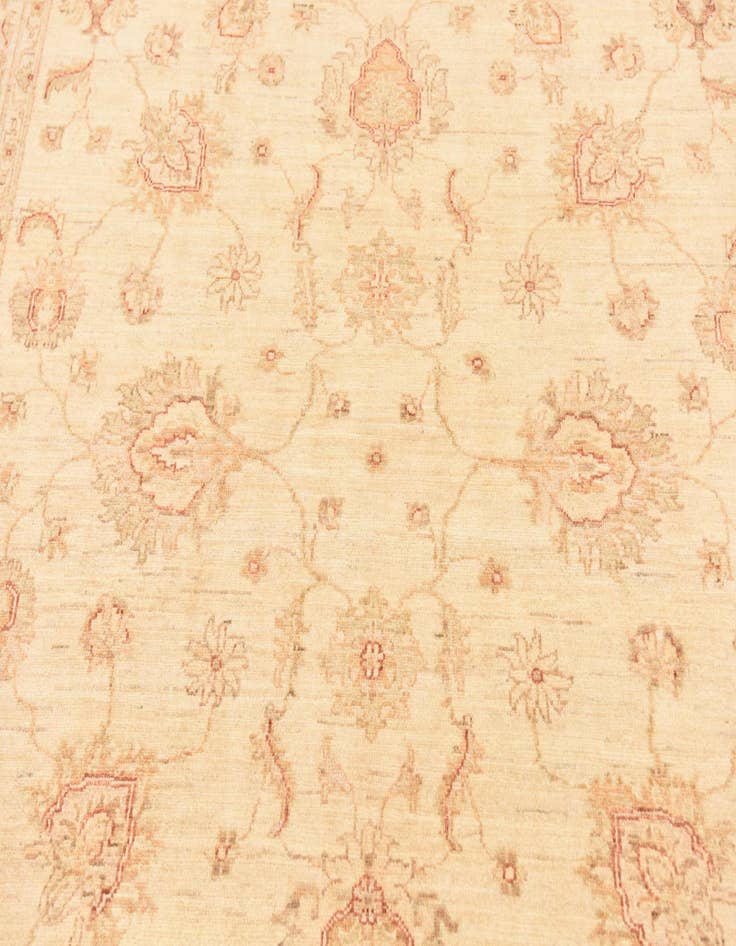 Detail image of  5' 10 x 8'  Hand Knotted Peshawar Ziegler Rug