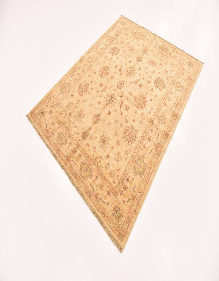 Detail image of  5' x 6' 6  Hand Knotted Peshawar Ziegler Rug