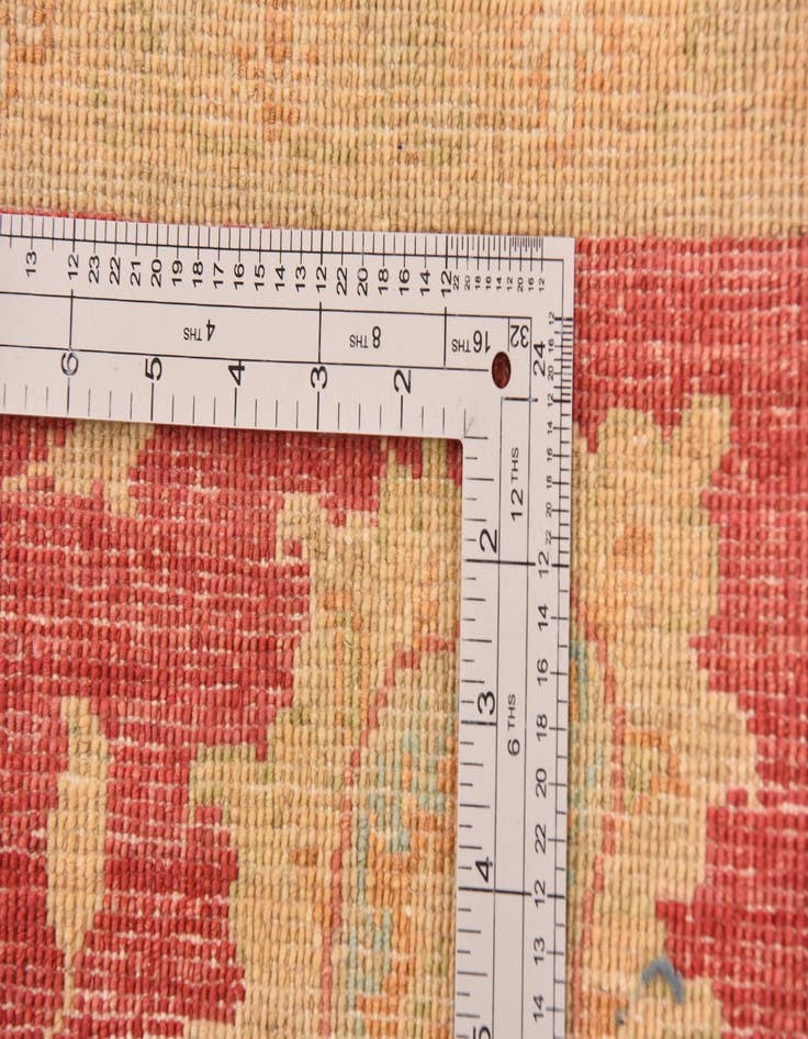 Detail image of  6' 8 x 9' 9  Hand Knotted Peshawar Ziegler Rug