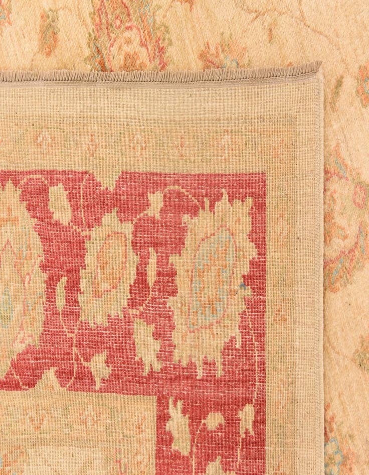 Detail image of  6' 8 x 9' 9  Hand Knotted Peshawar Ziegler Rug