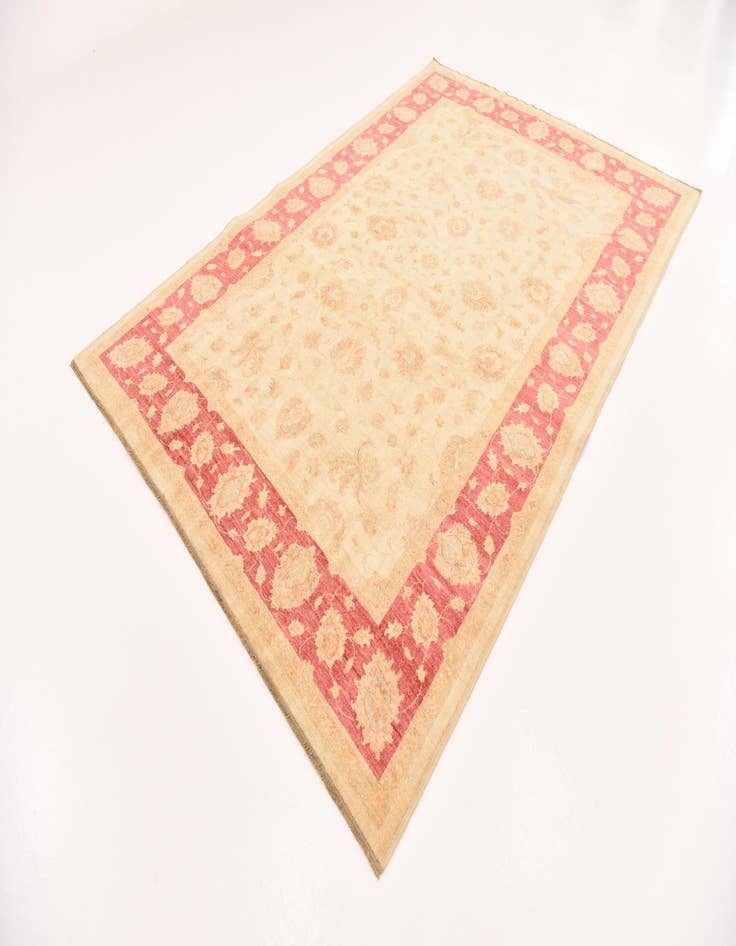 Detail image of  6' 8 x 9' 9  Hand Knotted Peshawar Ziegler Rug