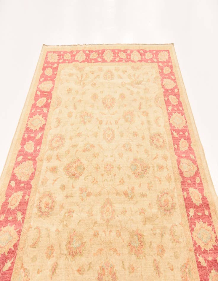 Detail image of  6' 8 x 9' 9  Hand Knotted Peshawar Ziegler Rug