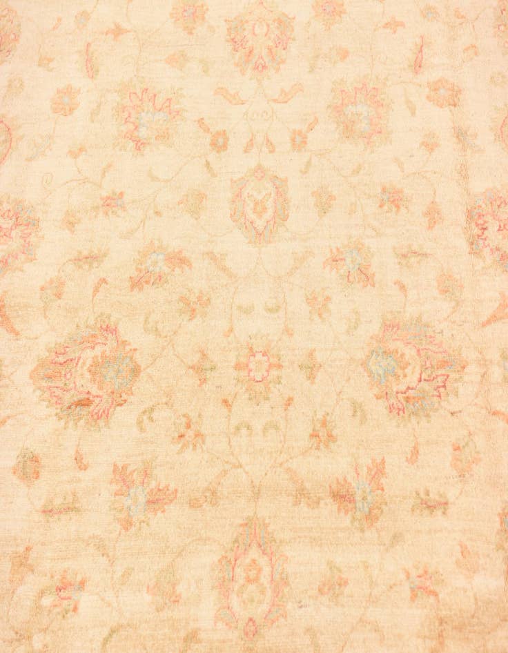 Detail image of  6' 8 x 9' 9  Hand Knotted Peshawar Ziegler Rug