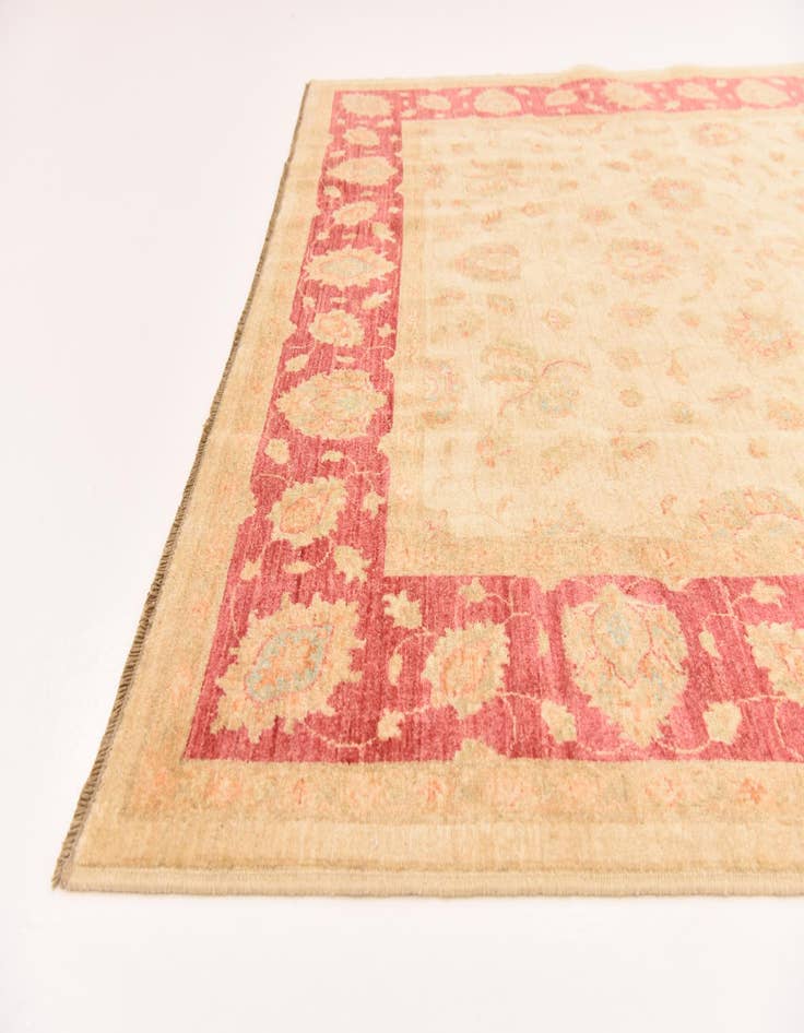 Detail image of  6' 8 x 9' 9  Hand Knotted Peshawar Ziegler Rug