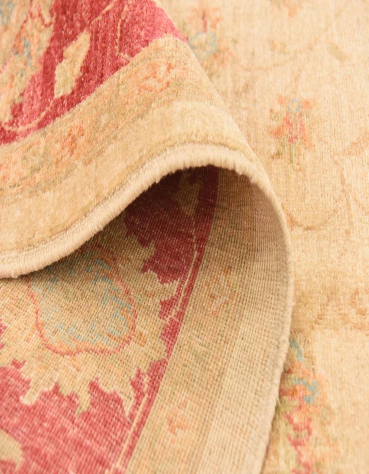 Detail image of  6' 8 x 9' 9  Hand Knotted Peshawar Ziegler Rug