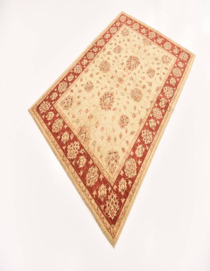 Detail image of  5' x 7'  Hand Knotted Peshawar Ziegler Rug