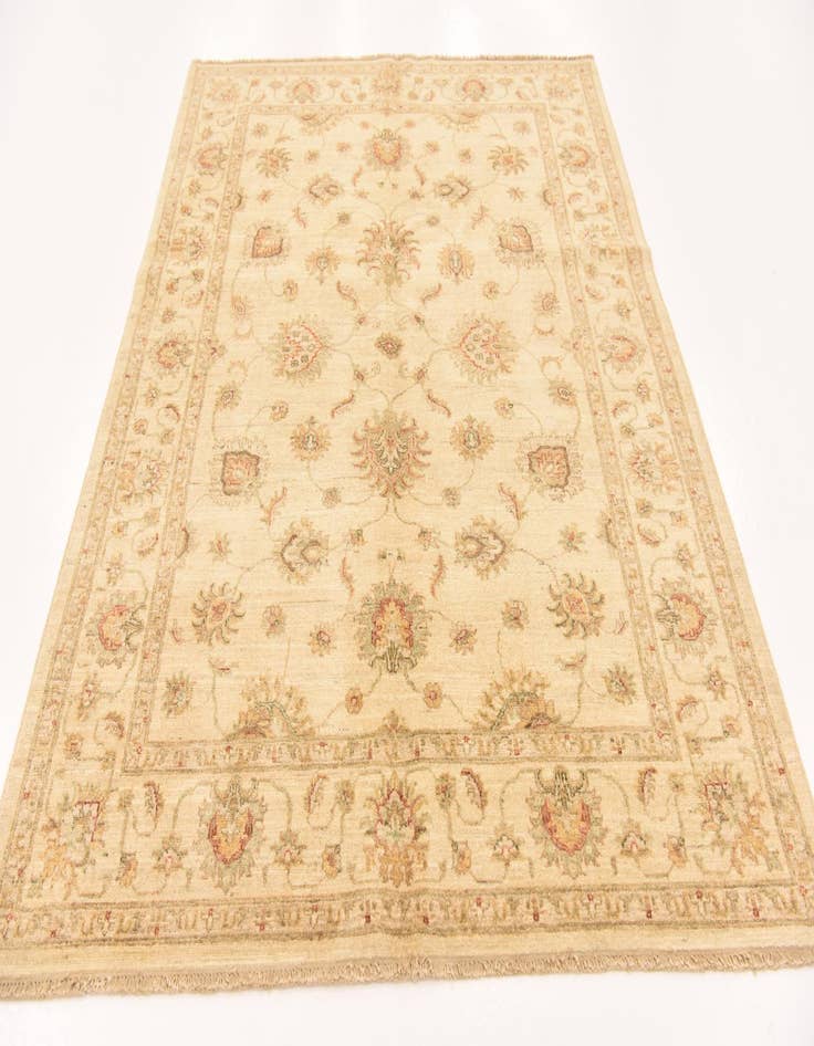 Detail image of  4' 10 x 6' 3  Hand Knotted Peshawar Ziegler Rug