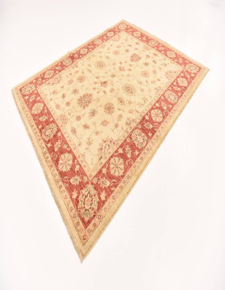 Detail image of  5' 3 x 6' 6  Hand Knotted Peshawar Ziegler Rug