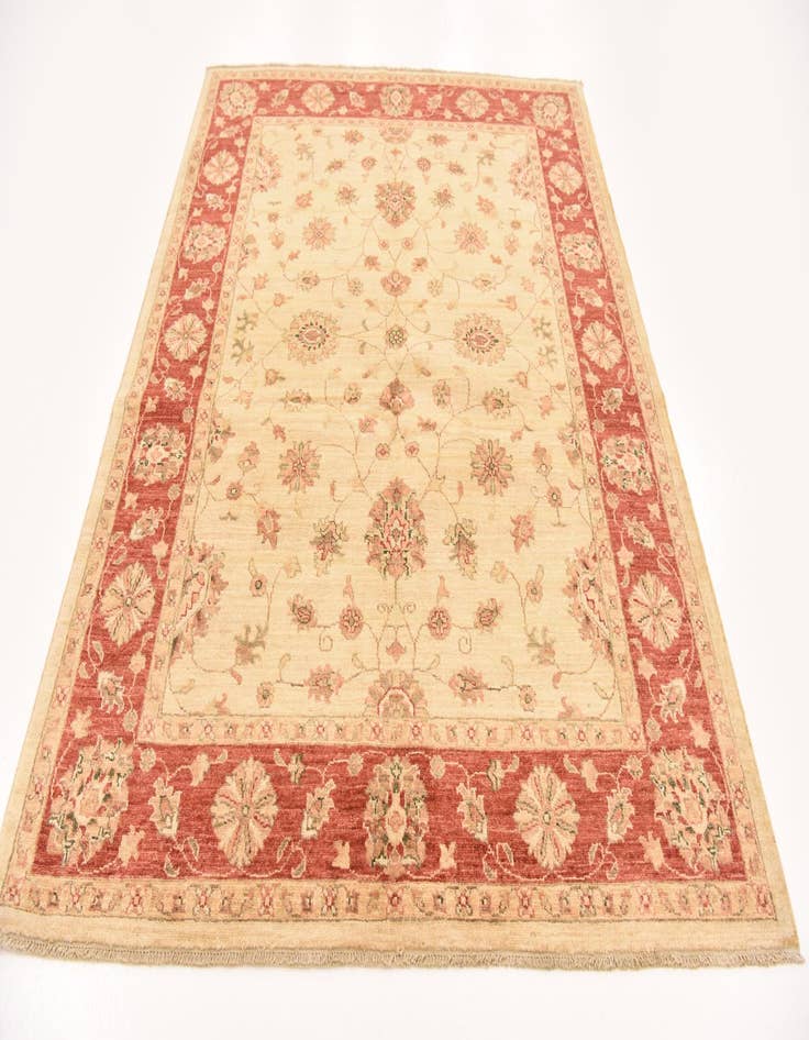 Detail image of  5' 3 x 6' 6  Hand Knotted Peshawar Ziegler Rug