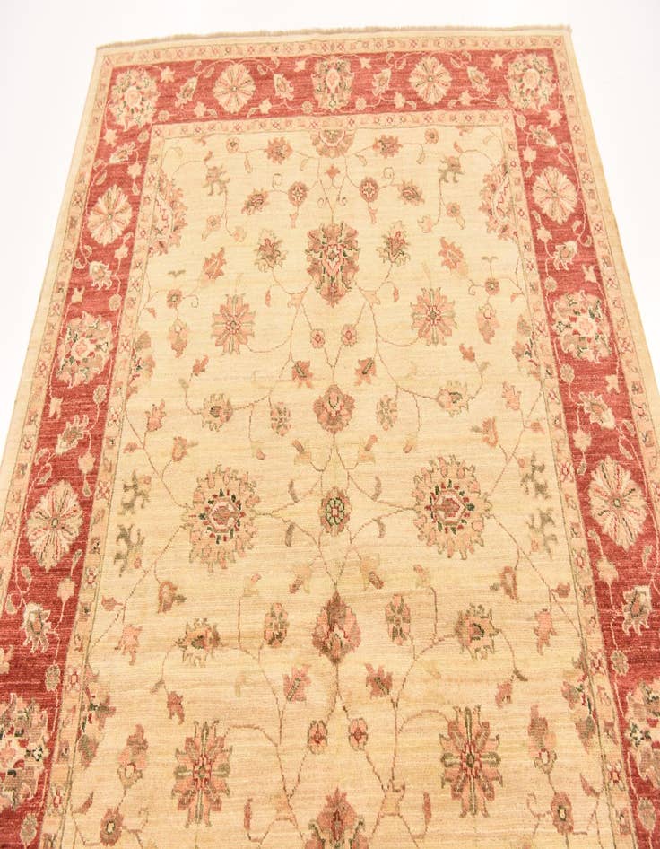 Detail image of  5' 3 x 6' 6  Hand Knotted Peshawar Ziegler Rug