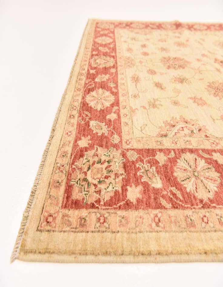 Detail image of  5' 3 x 6' 6  Hand Knotted Peshawar Ziegler Rug