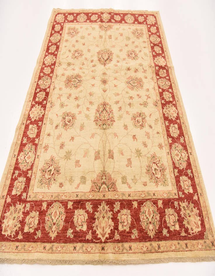 Detail image of  5' 2 x 6' 4  Hand Knotted Peshawar Ziegler Rug