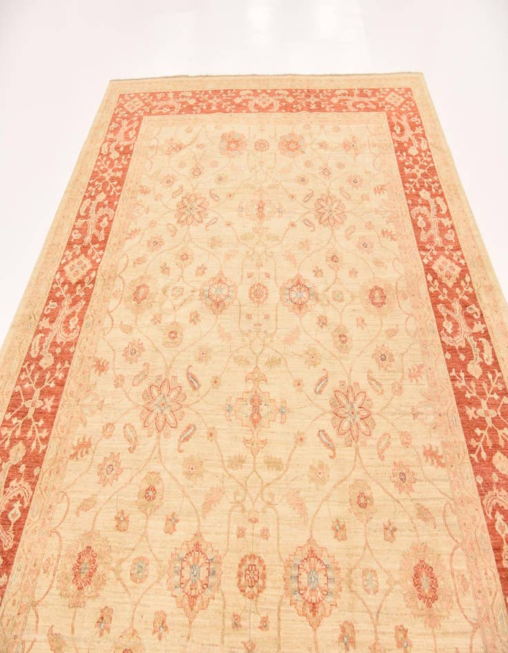 Detail image of  8' 4 x 12' 9  Hand Knotted Peshawar Ziegler Rug