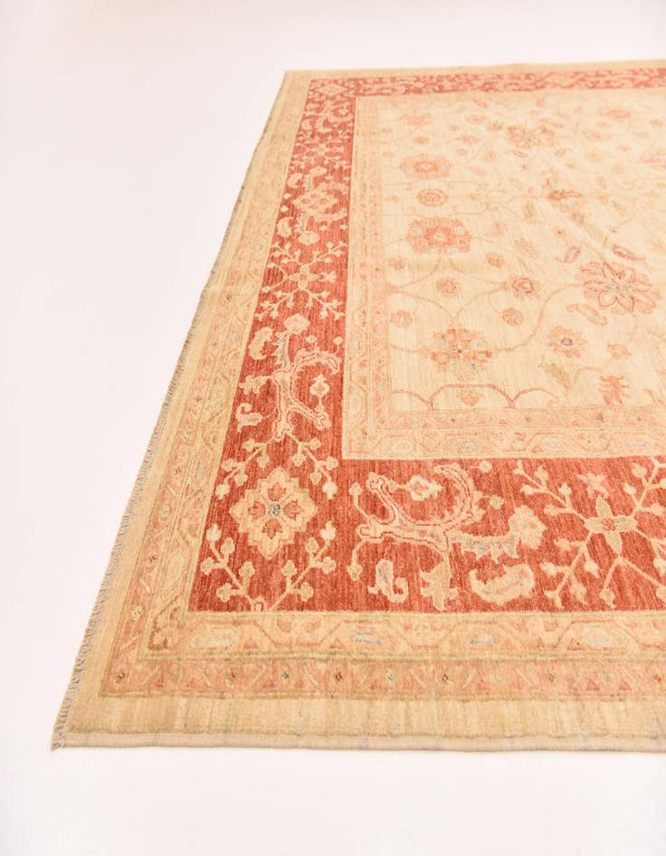 Detail image of  8' 4 x 12' 9  Hand Knotted Peshawar Ziegler Rug