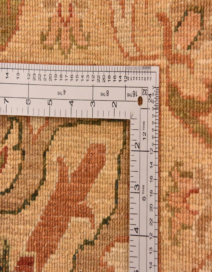 Detail image of  13' 2 x 19' 4  Hand Knotted Peshawar Ziegler Rug