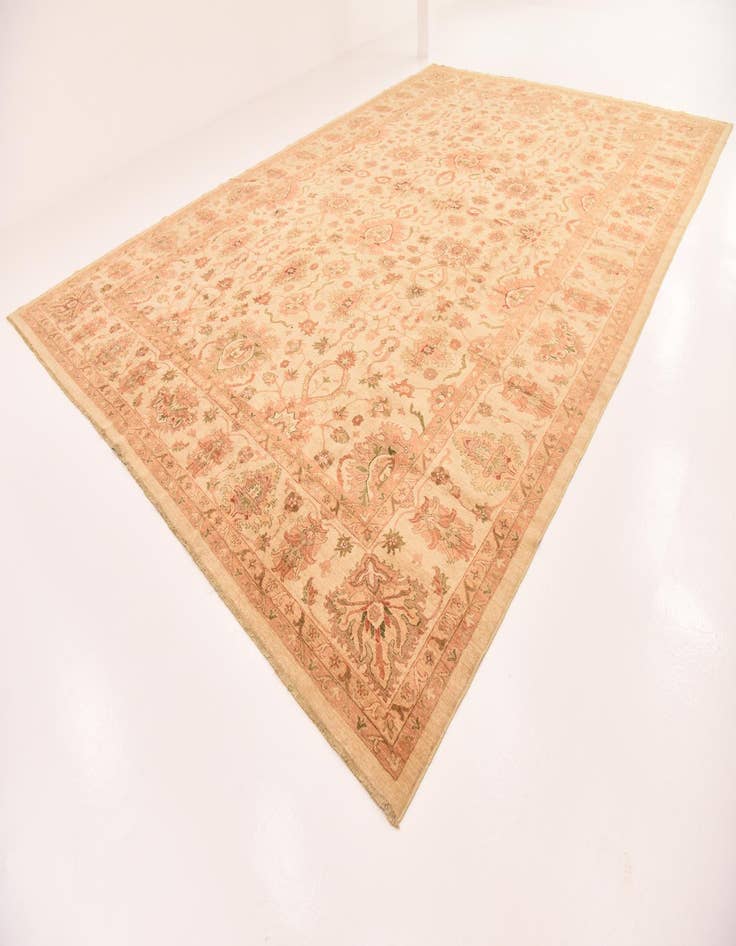 Detail image of  13' 2 x 19' 4  Hand Knotted Peshawar Ziegler Rug