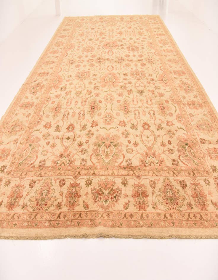 Detail image of  13' 2 x 19' 4  Hand Knotted Peshawar Ziegler Rug