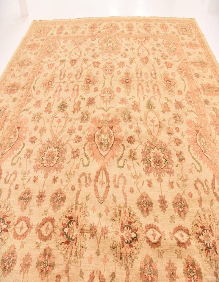 Detail image of  13' 2 x 19' 4  Hand Knotted Peshawar Ziegler Rug