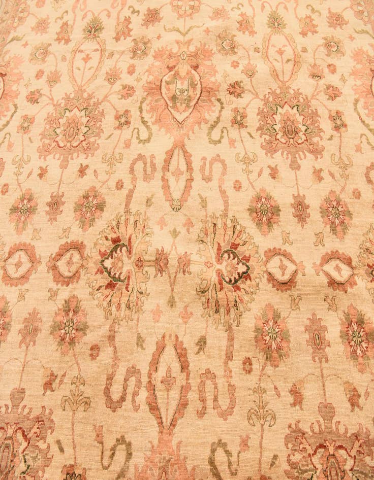 Detail image of  13' 2 x 19' 4  Hand Knotted Peshawar Ziegler Rug
