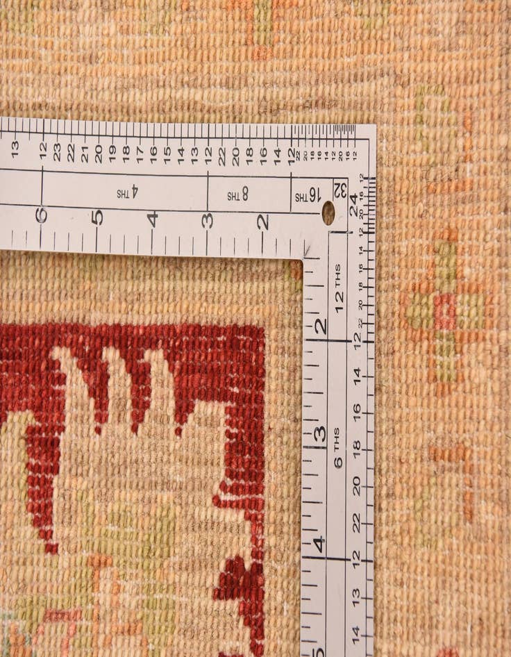 Detail image of  10' x 13' 7  Hand Knotted Peshawar Ziegler Rug