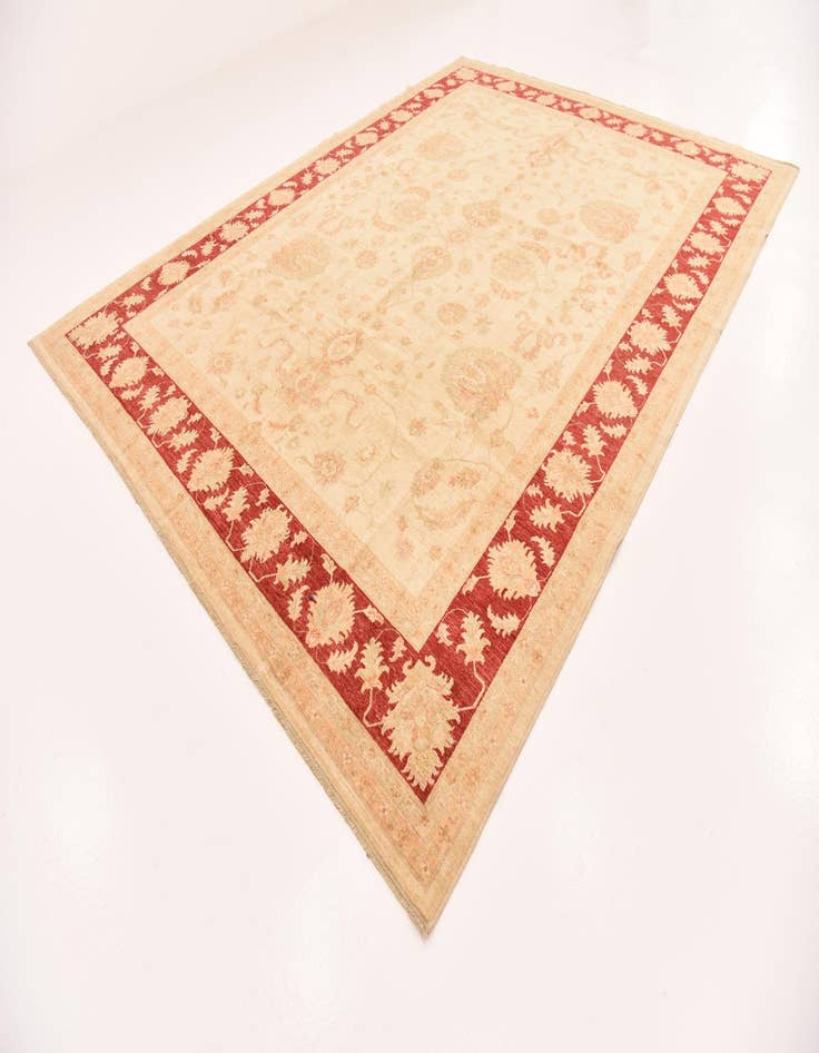 Detail image of  10' x 13' 7  Hand Knotted Peshawar Ziegler Rug