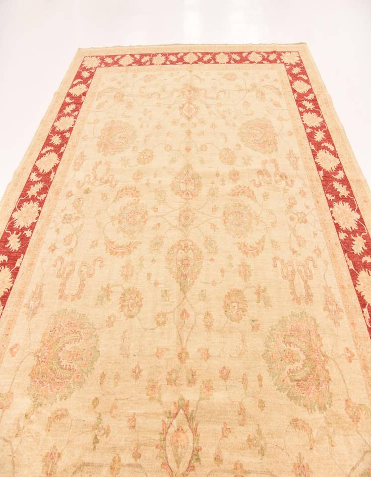 Detail image of  10' x 13' 7  Hand Knotted Peshawar Ziegler Rug