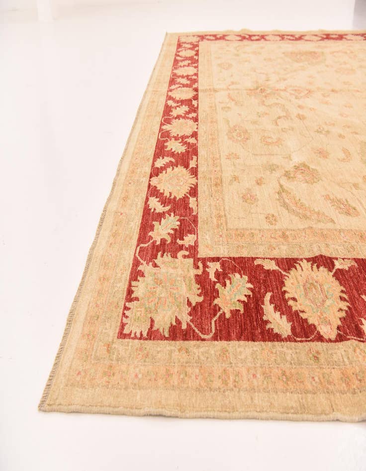 Detail image of  10' x 13' 7  Hand Knotted Peshawar Ziegler Rug