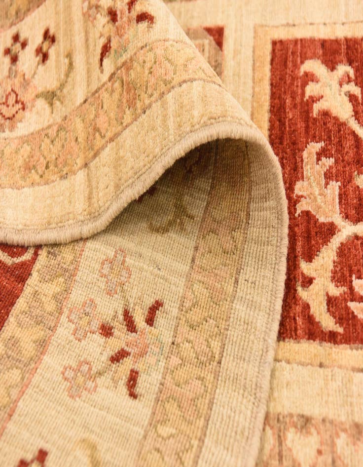 Detail image of  8' 3 x 10' 6  Hand Knotted Peshawar Ziegler Rug