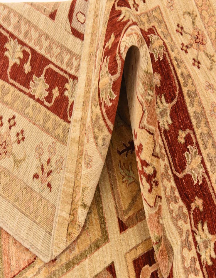 Detail image of  8' 3 x 10' 6  Hand Knotted Peshawar Ziegler Rug
