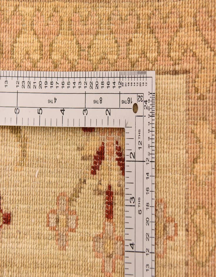 Detail image of  8' 3 x 10' 6  Hand Knotted Peshawar Ziegler Rug