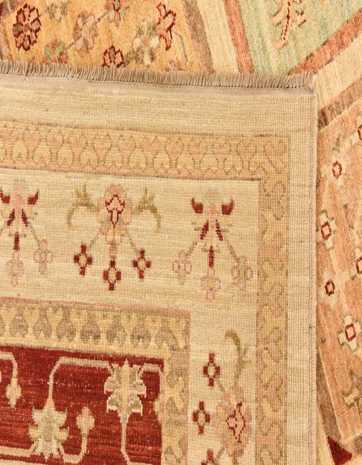 Detail image of  8' 3 x 10' 6  Hand Knotted Peshawar Ziegler Rug