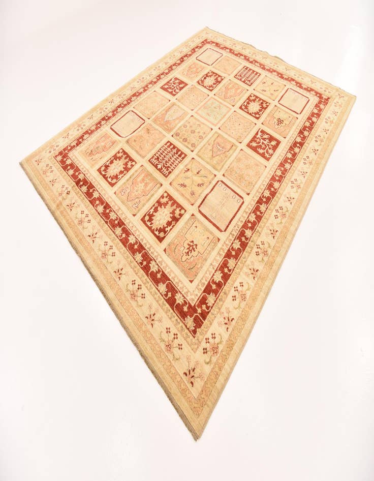 Detail image of  8' 3 x 10' 6  Hand Knotted Peshawar Ziegler Rug