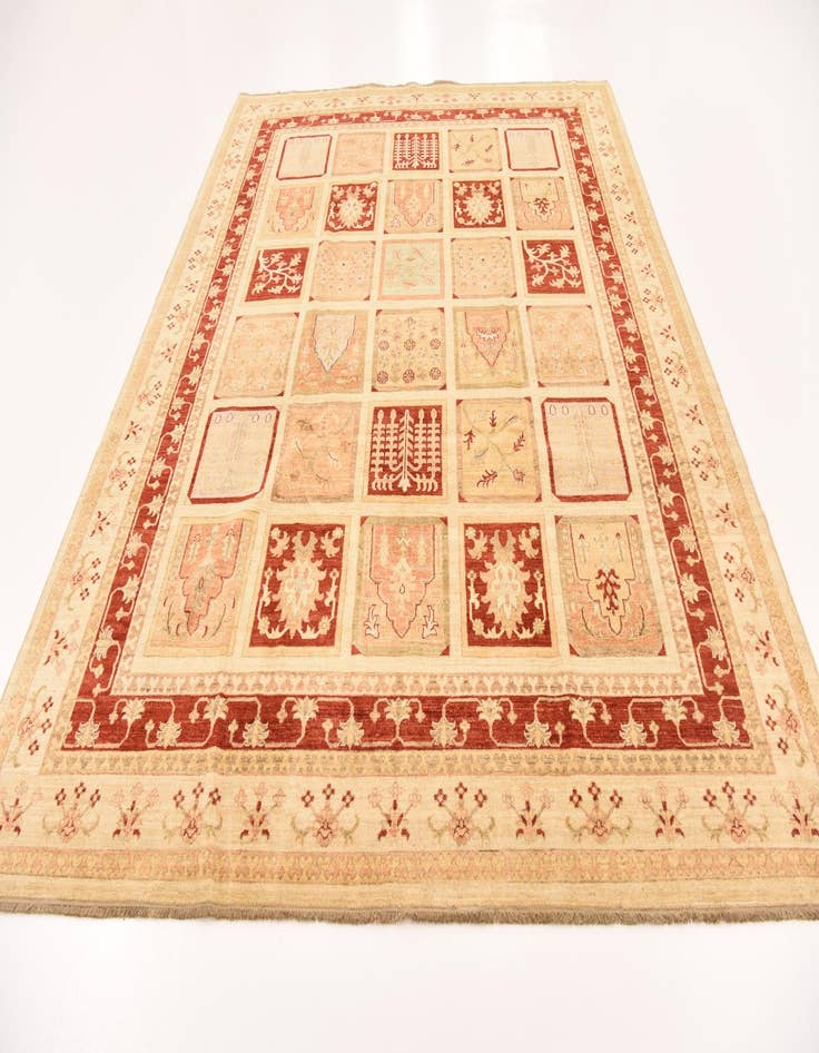 Detail image of  8' 3 x 10' 6  Hand Knotted Peshawar Ziegler Rug