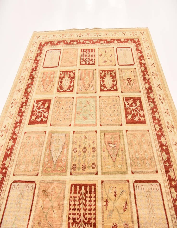 Detail image of  8' 3 x 10' 6  Hand Knotted Peshawar Ziegler Rug