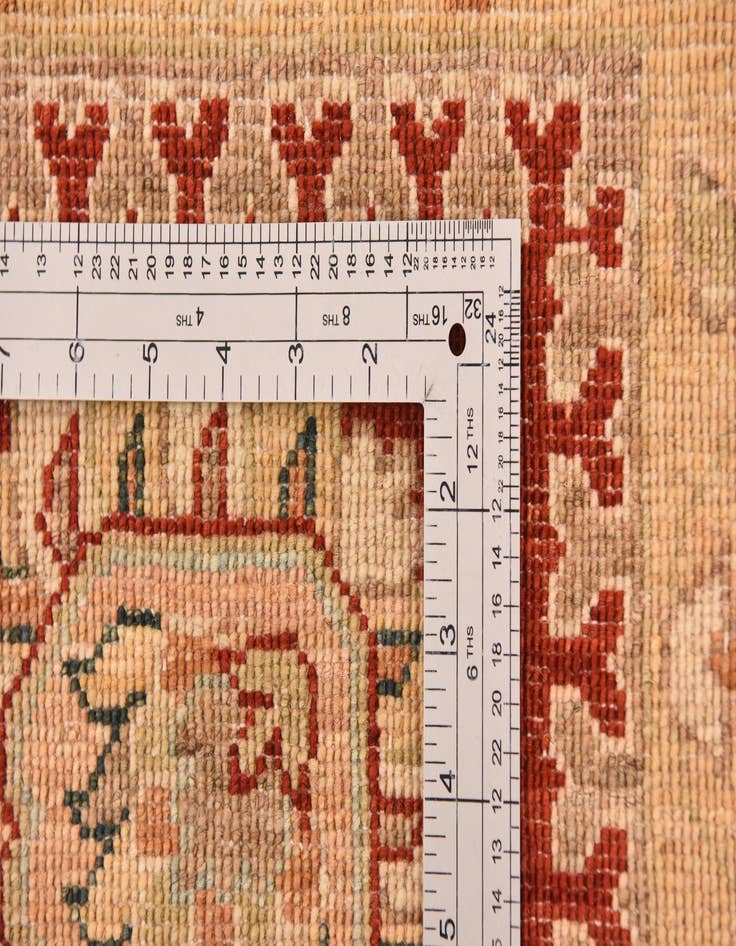 Detail image of  8' x 9' 10  Hand Knotted Peshawar Ziegler Rug