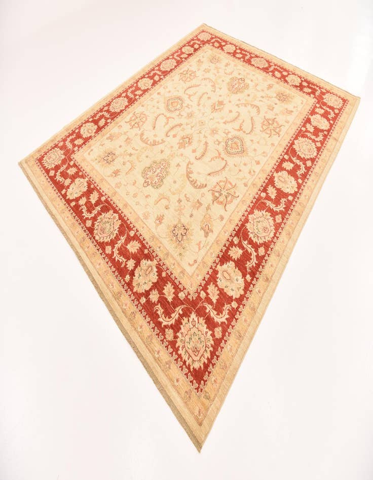 Detail image of  8' x 9' 10  Hand Knotted Peshawar Ziegler Rug