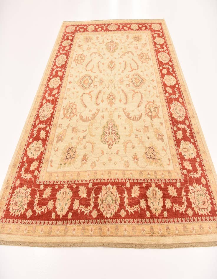 Detail image of  8' x 9' 10  Hand Knotted Peshawar Ziegler Rug